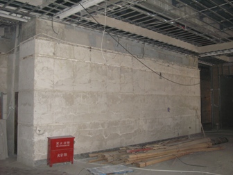 武漢中北路酒店大堂生態墻面綠化工程施工前 武漢中北路酒店大堂生態墻面綠化工程施工前