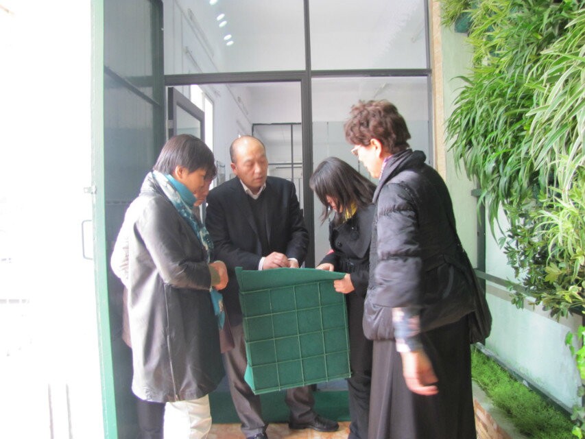 我司領導向大家介紹固態基質立體綠化模塊 我司領導向大家介紹固態基質立體綠化模塊